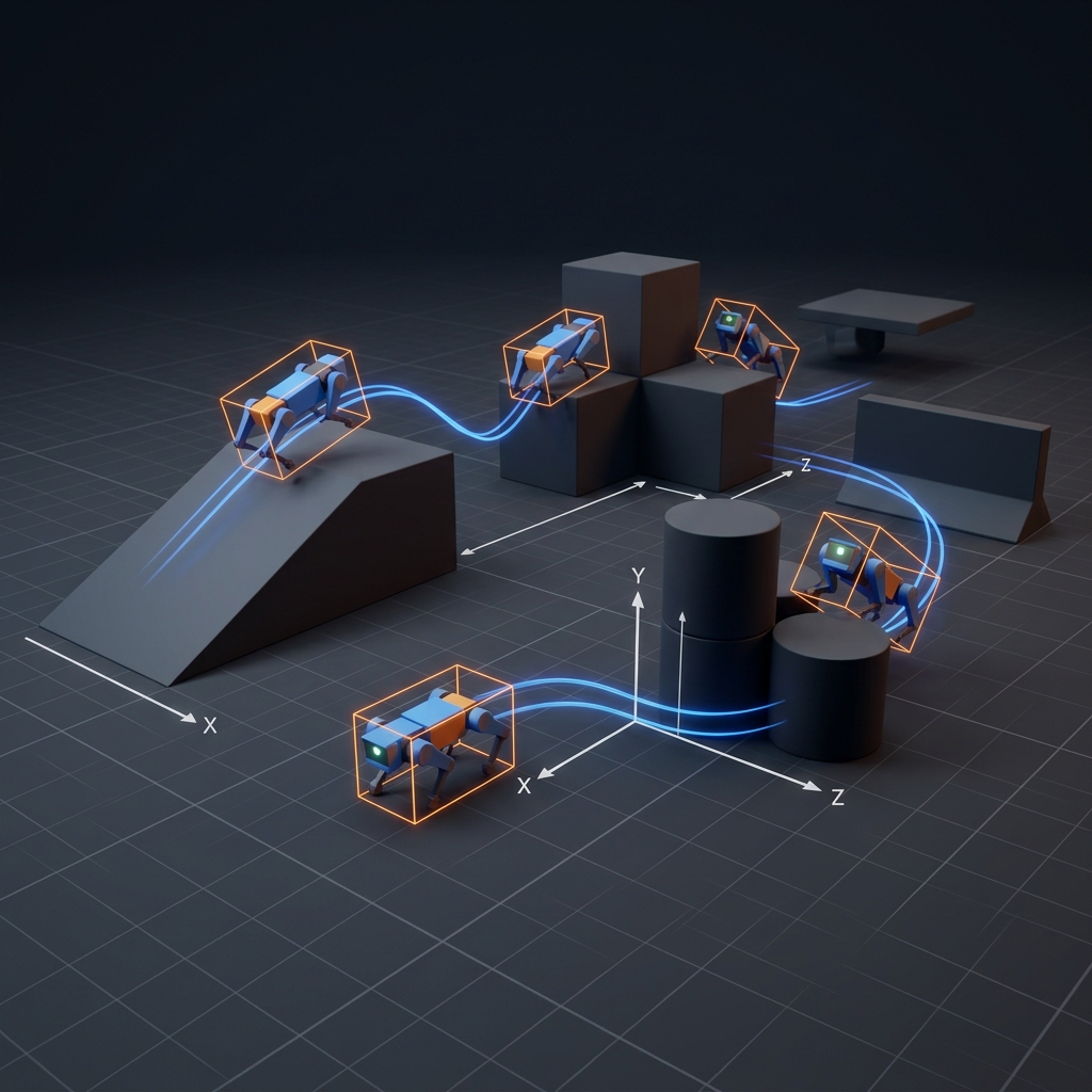 Skyforge full-bleed viewport path-traced render